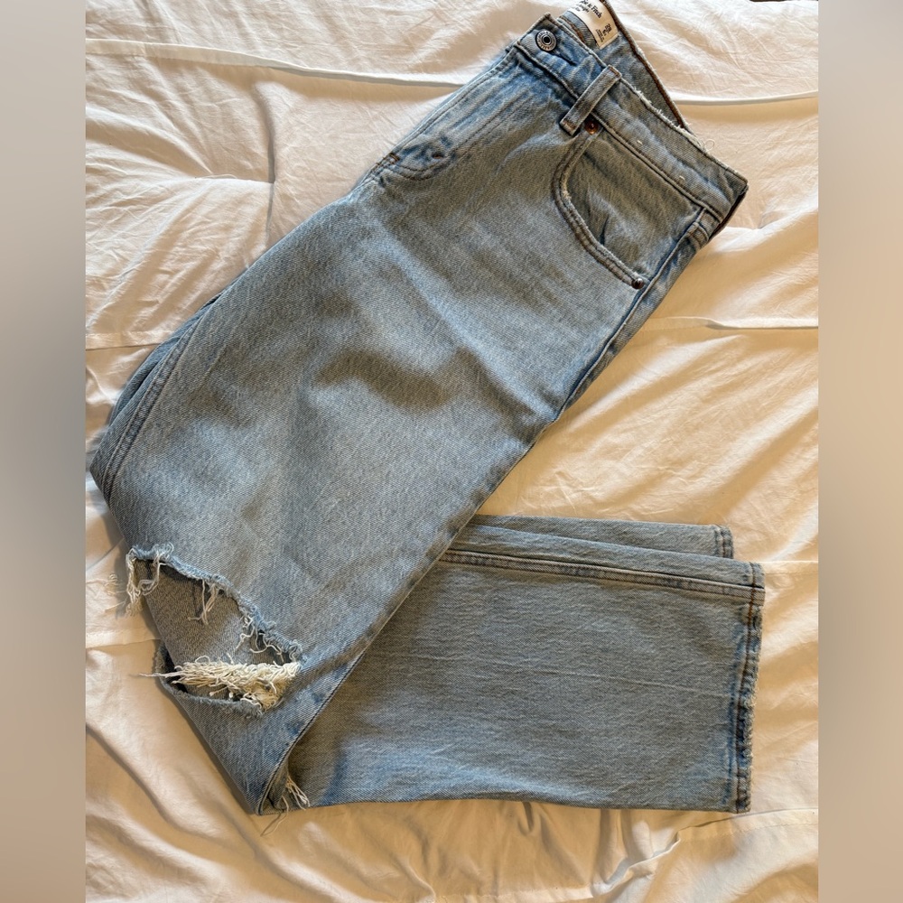 Abercrombie & Fitch 90’s Mid Rise Straight Leg Jeans